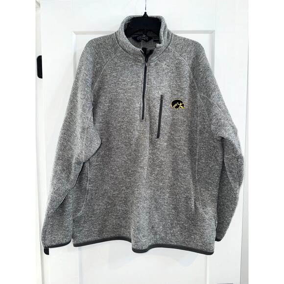 Iowa Hawkeyes 1/4 Zip Gray Men’s 2XL Pullover by Crable - Picture 1 of 7